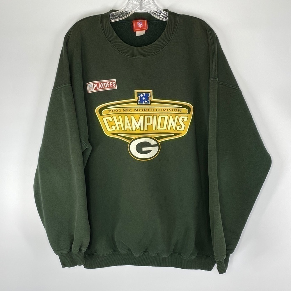 Vintage NFL 2002 Green Bay Packers NFC North Division Champions Sweatshirt XL